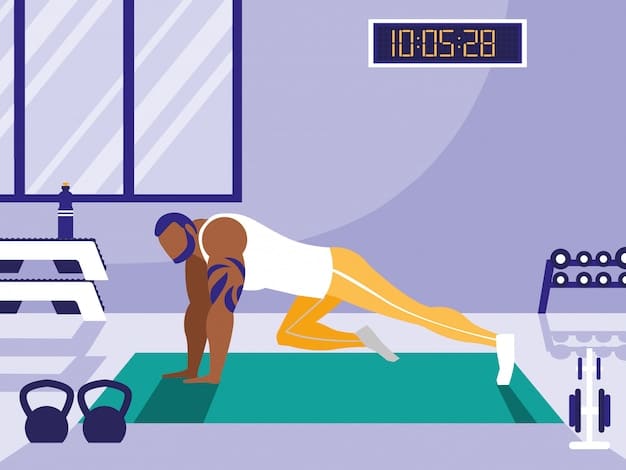 A person stretching effectively after a workout, focusing on hamstring and quad stretches, in a brightly lit gym, illustrating good cool-down and flexibility practices.